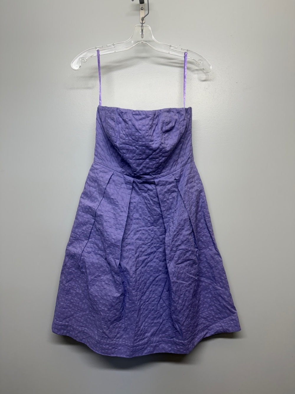 J. Crew NWT Lilac Patterned Pleated A line Strapless Dress